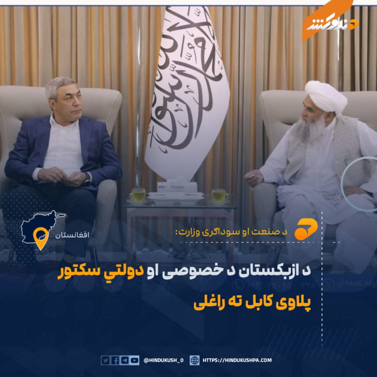 د ازبکستان د خصوصی او دولتي سکتور پلاوی کابل ته راغلی