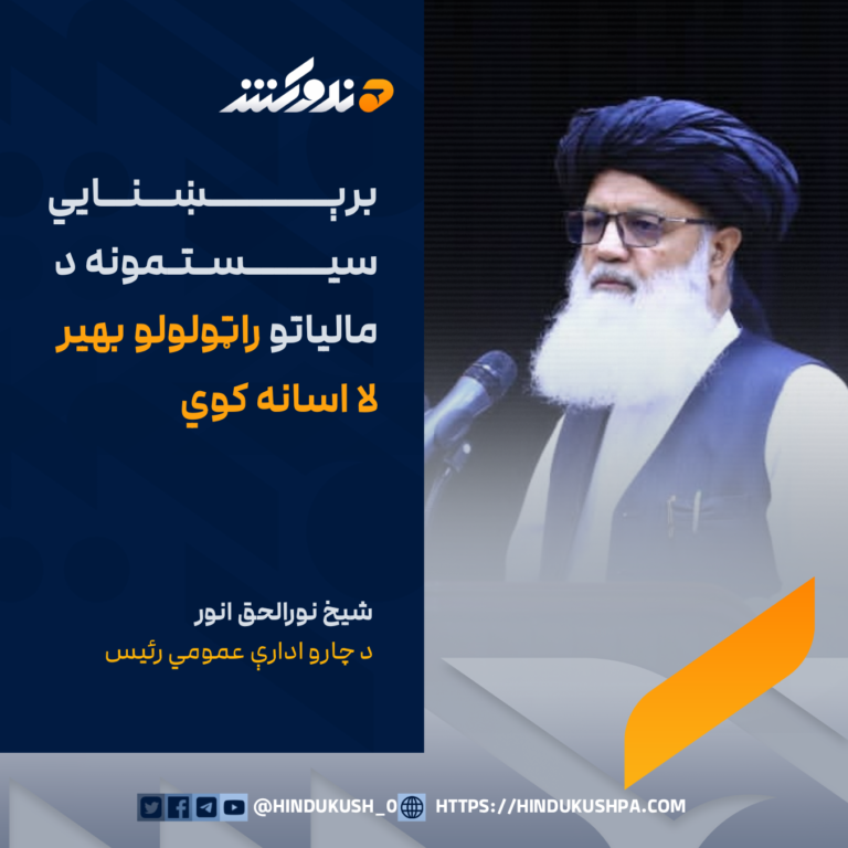 شیخ نورالحق انور: برېښنايي سیستمونه د مالیاتو راټولولو بهیر لا اسانه کوي