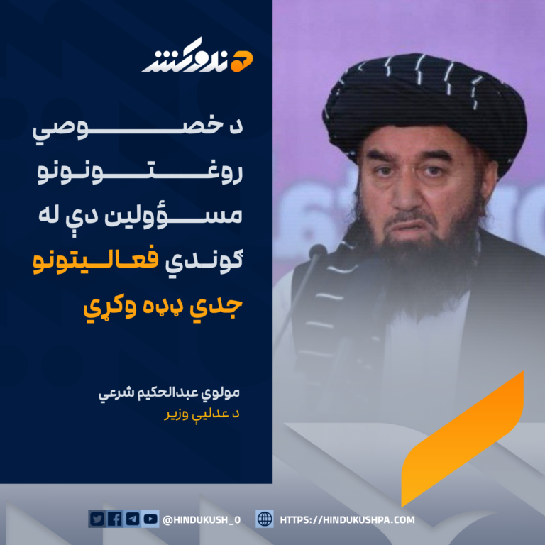 د عدلیې وزیر مولوي عبدالحکیم شرعي: د خصوصي روغتونونو مسؤولین دې له ګوندي فعالیتونو جدي ډډه وکړي