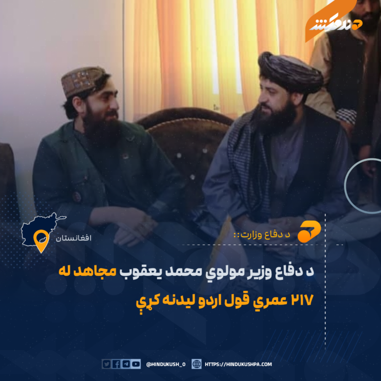 د دفاع وزیر مولوي محمد یعقوب مجاهد له ۲۱۷ عمري قول اردو لیدنه کړې