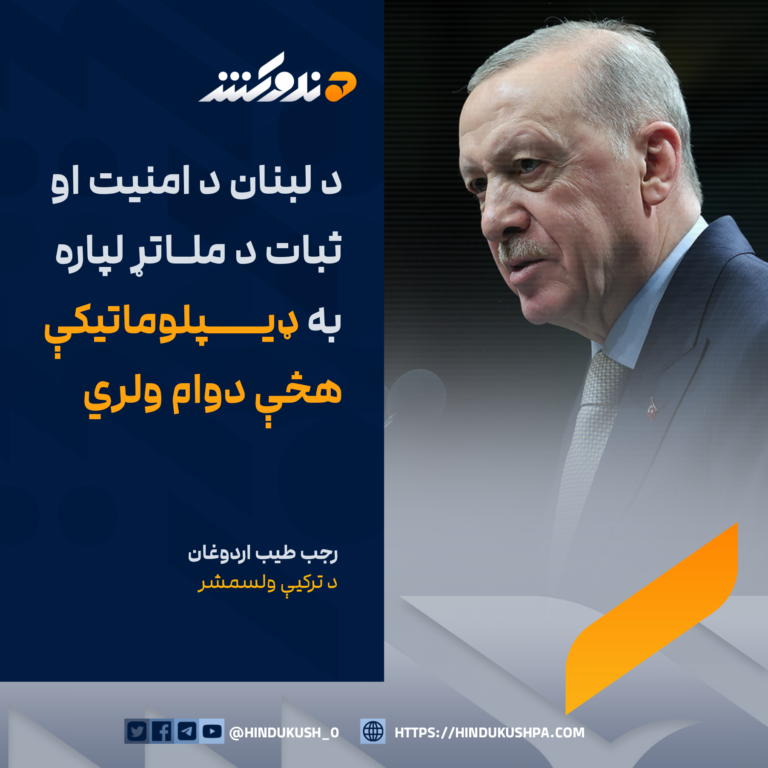 د ترکیې ولسمشر رجب طیب اردوغان: د لبنان د امنیت او ثبات د ملاتړ لپاره به ډیپلوماتیکې هڅې دوام ولري