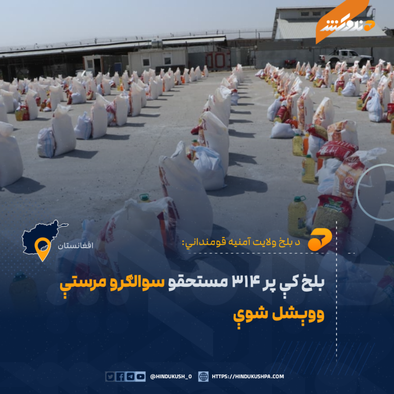 بلخ کې پر ۳۱۴ مستحقو سوالګرو مرستې ووېشل شوې