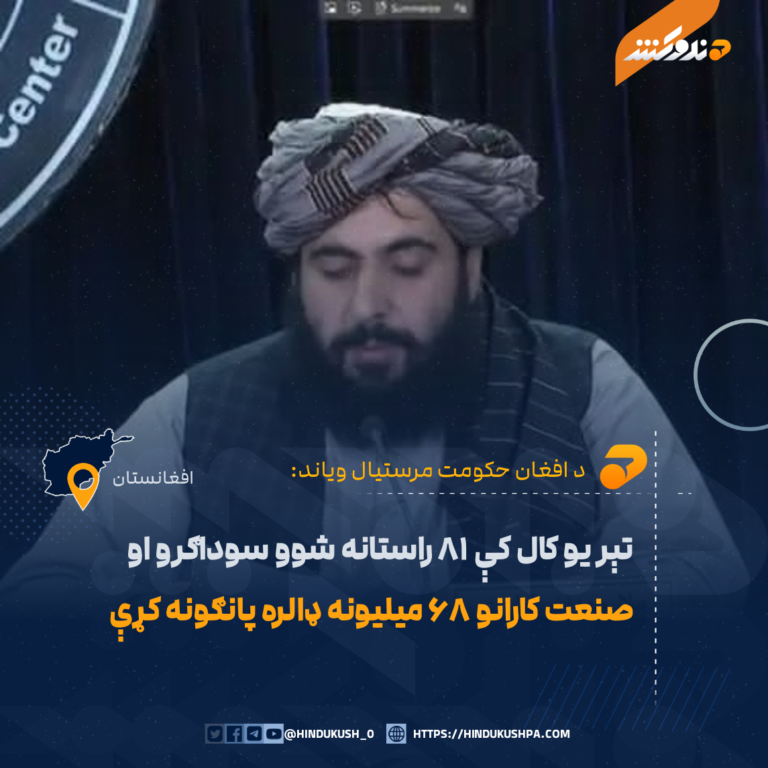 تېر یو کال کې ۸۱ راستانه شوو سوداګرو او صنعت کارانو ۶۸ میلیونه ډالره پانګونه کړې