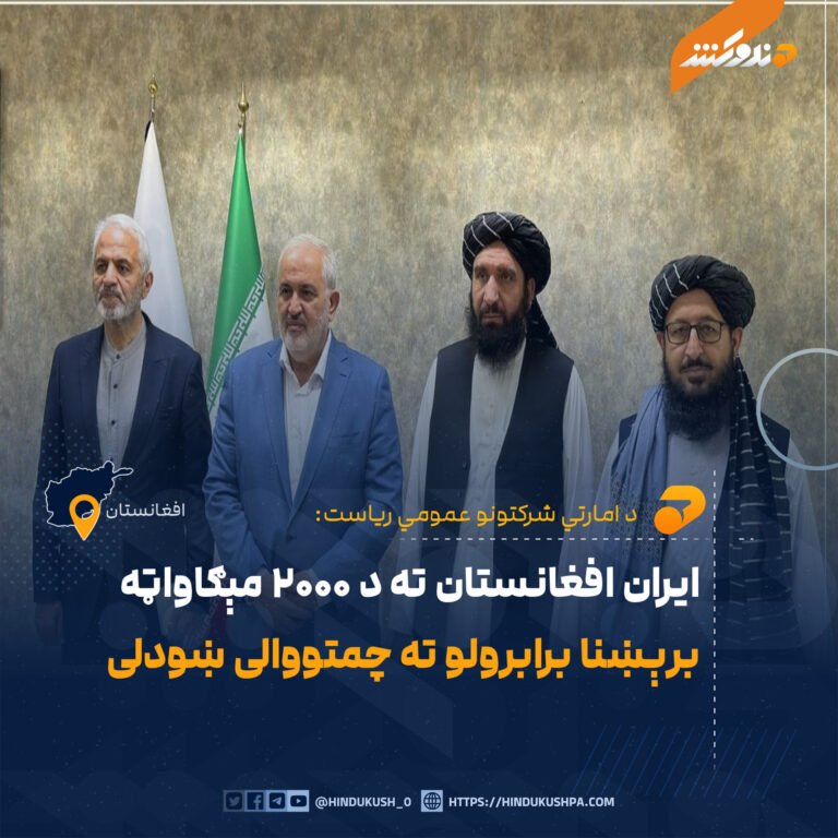 ایران افغانستان ته د ۲۰۰۰ مېګاواټه برېښنا برابرولو ته چمتووالی ښودلی