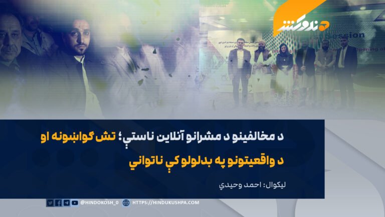 د مخالفینو د مشرانو آنلاین ناستې؛ تش ګواښونه او د واقعیتونو په بدلولو کې ناتواني