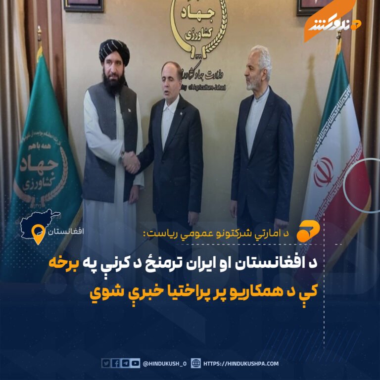 د افغانستان او ایران ترمنځ د کرنې په برخه کې د همکاریو پر پراختیا خبرې شوي
