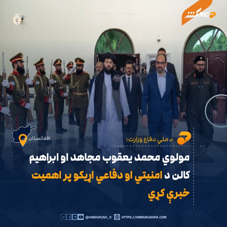 مولوي محمد يعقوب مجاهد او ابراهيم کالن د امنيتي او دفاعي اړیکو پر اهميت خبرې کړي