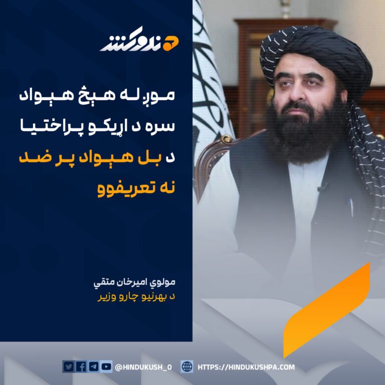 د بهرنيو چارو وزير مولوي اميرخان متقي: موږ له هېڅ هېواد سره د اړیکو پراختیا د بل هېواد پر ضد نه تعریفوو